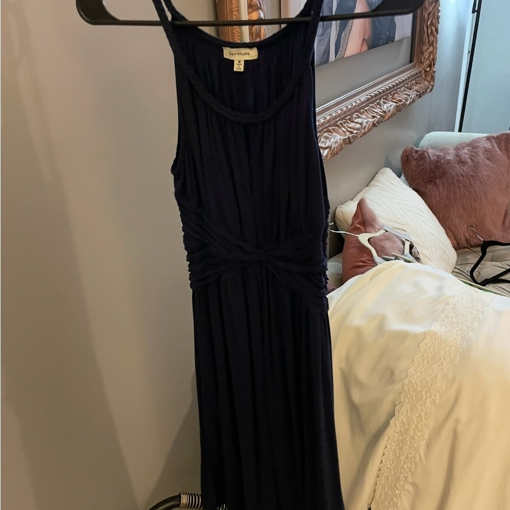 Max Studio dark navy blue Halter Neck Sheath Dress